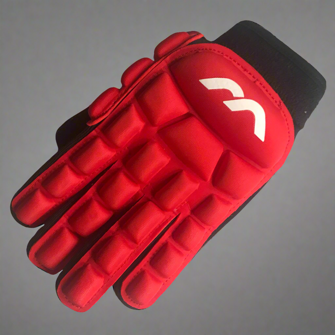 Red field hockey gloves